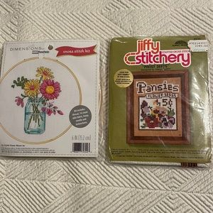Cross stitch flower kits